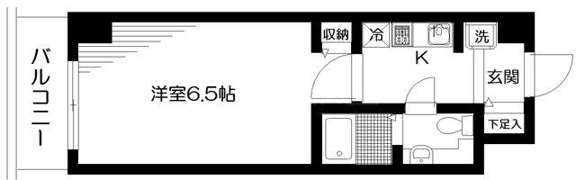 シャイン小石川(1K/2階)の間取り写真