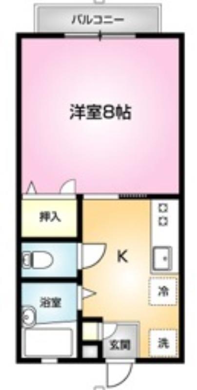 アプリコットビューティー(1K/1階)の間取り写真