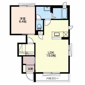 フォレストタウン(1LDK/1階)の間取り写真