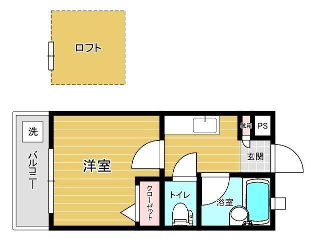 リファレンス企救丘(1K/1階)の間取り写真