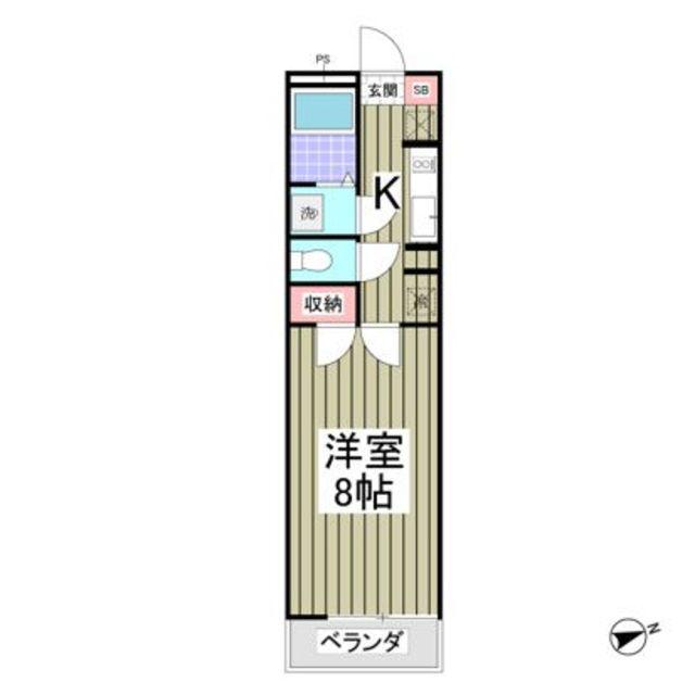 AVENIRミライ(1K/3階)の間取り写真