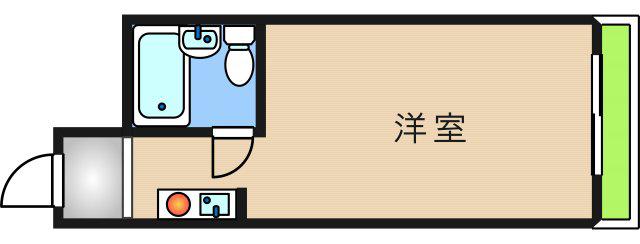 オリエントパレス(ワンルーム/2階)の間取り写真
