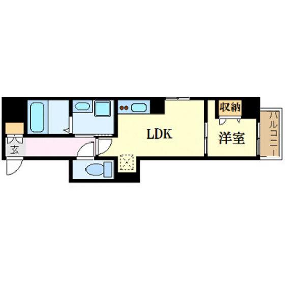 月光東蟹屋(1LDK/3階)の間取り写真