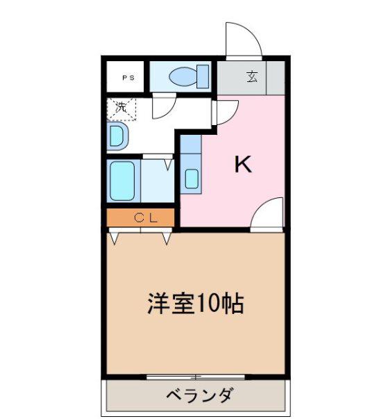 リベラALPS(1K/3階)の間取り写真