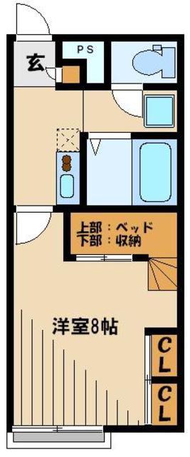 レオパレスアゼリアコート(1K/2階)の間取り写真