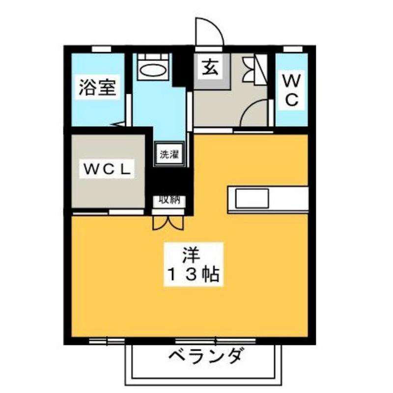 メゾン・ド・ハルト(ワンルーム/2階)の間取り写真