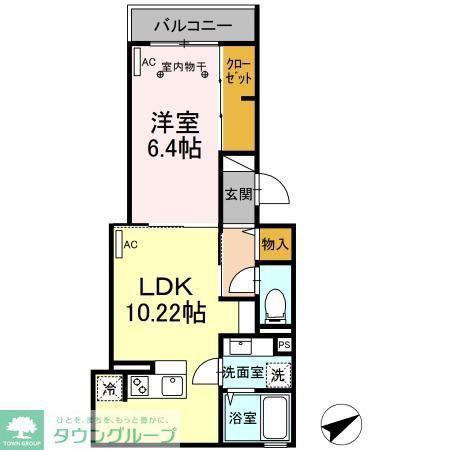 ムーンヒルズ・T(1LDK/3階)の間取り写真