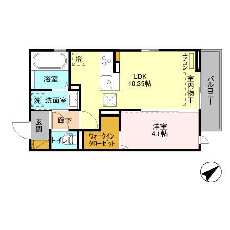 リーブル(1LDK/1階)の間取り写真