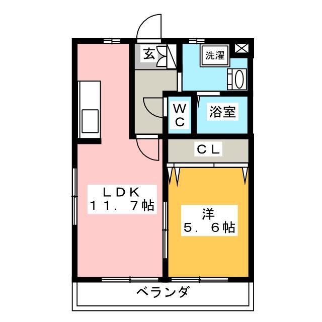 グラン・シャンボール(1LDK/3階)の間取り写真