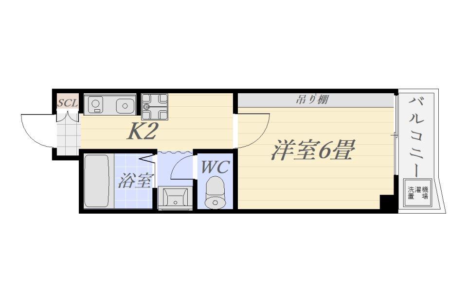 ペガサス6(1K/3階)の間取り写真