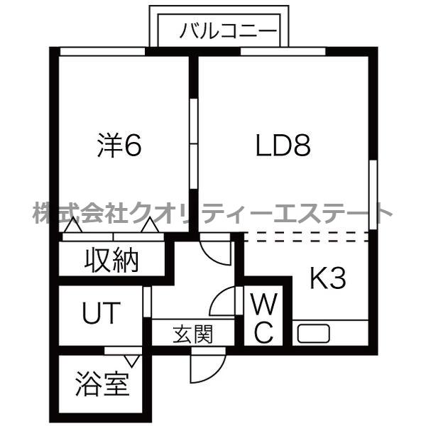 ショパンシャトー(1LDK/3階)の間取り写真