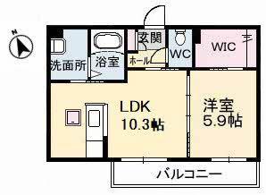 シャーメゾンフィオーレ(1LDK/1階)の間取り写真