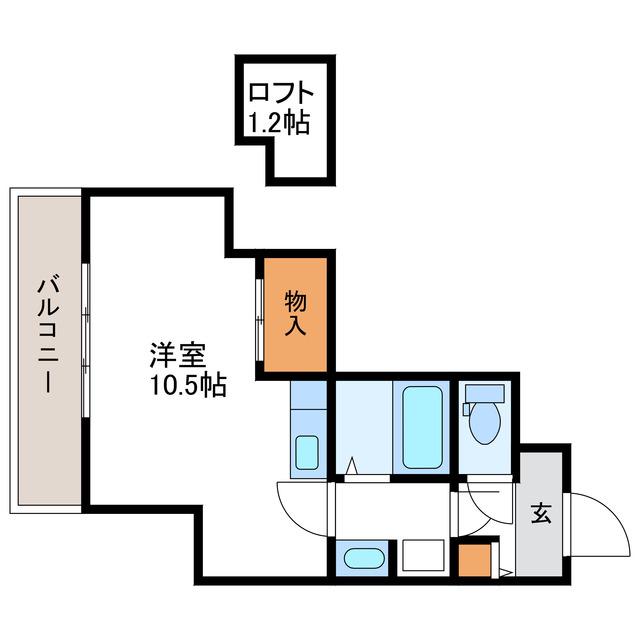 コーポ幌北(ワンルーム/4階)の間取り写真