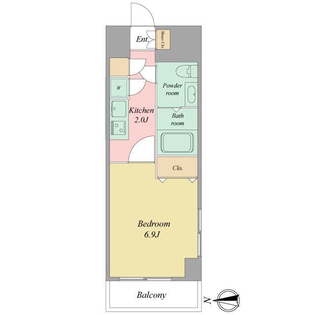 CASA VENT MINAMISENJYU(1K/4階)の間取り写真
