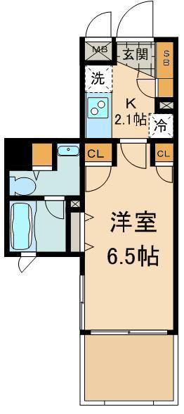 コンフォリア清澄白河トロワ(1K/3階)の間取り写真