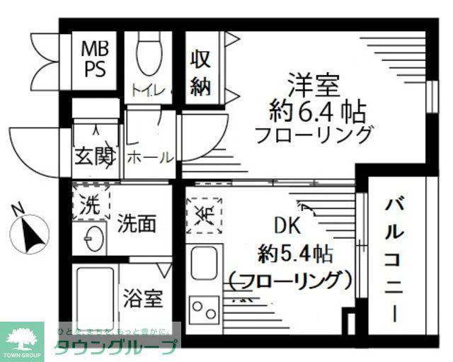 グリーニエ西新宿弐番館(1DK/3階)の間取り写真