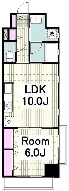 N-FLATS 横浜関内(1LDK/3階)の間取り写真