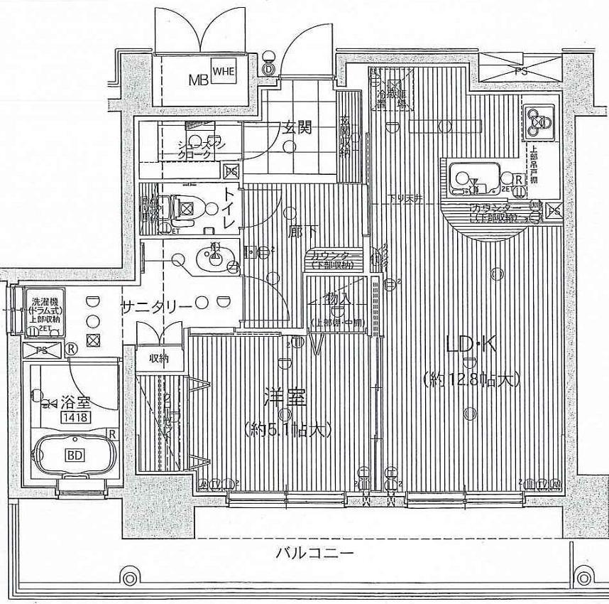 Dクラディア仙台五橋(1LDK/6階)の間取り写真