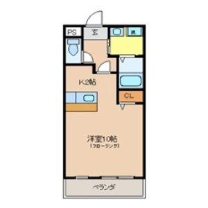 エターナル(ワンルーム/3階)の間取り写真