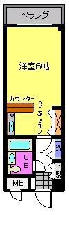 メゾンプラージュ(ワンルーム/3階)の間取り写真