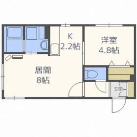 グランメールカッセル(1LDK/1階)の間取り写真