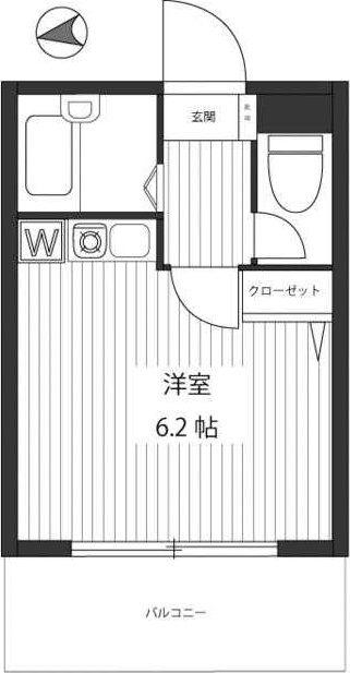 スターコート西青木(ワンルーム/3階)の間取り写真