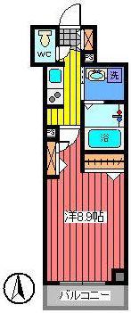 CRICETO(1K/2階)の間取り写真