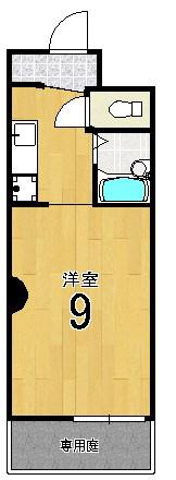 カドノスクリーン82(1K/1階)の間取り写真
