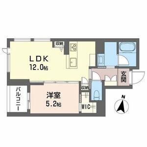 アンシャンテ長町南(1LDK/2階)の間取り写真