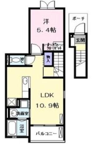 クレメントハウス(1LDK/2階)の間取り写真