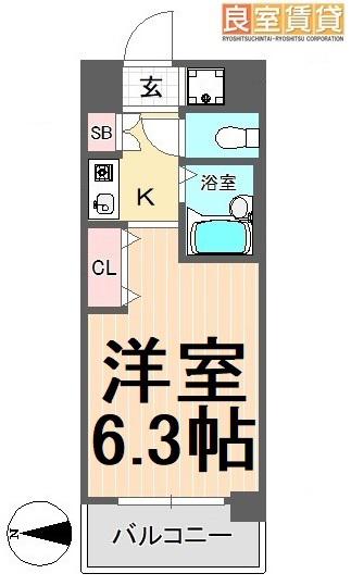 ミスターワシントンビル(ワンルーム/3階)の間取り写真