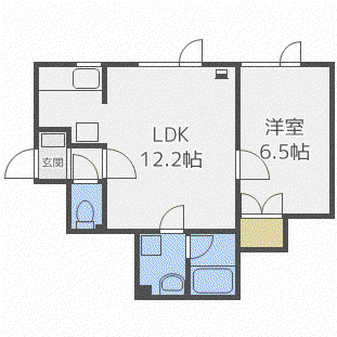 シティブリーズ麻生(1LDK/1階)の間取り写真