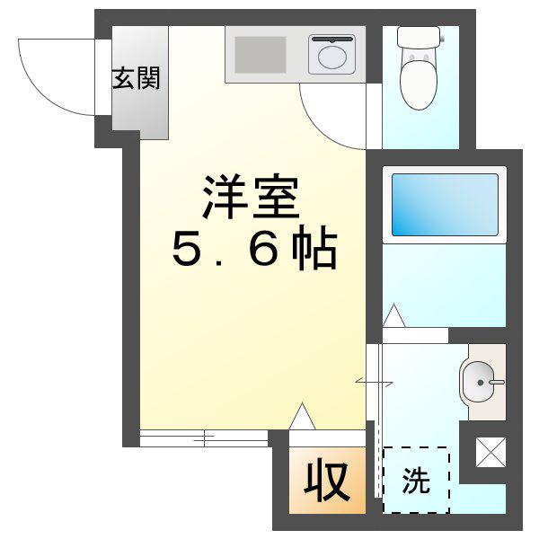 地下鉄東山線 中村公園駅 徒歩18分 4階建 築9年(ワンルーム/1階)の間取り写真