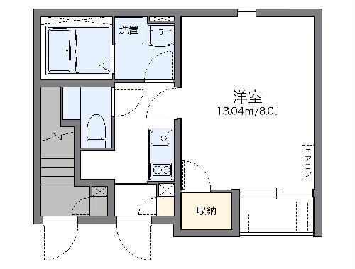 レオネクストクレストタウンG(1K/1階)の間取り写真