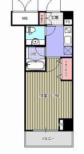 HF愛宕橋レジデンス(1K/6階)の間取り写真