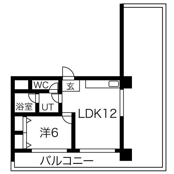 オーシャンハイツ栄(1LDK/9階)の間取り写真