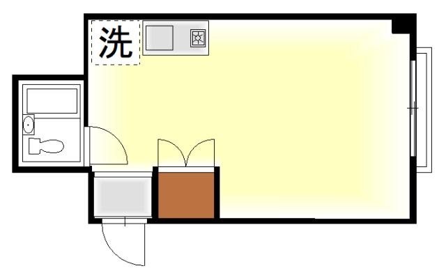 コーポジュネス(ワンルーム/2階)の間取り写真