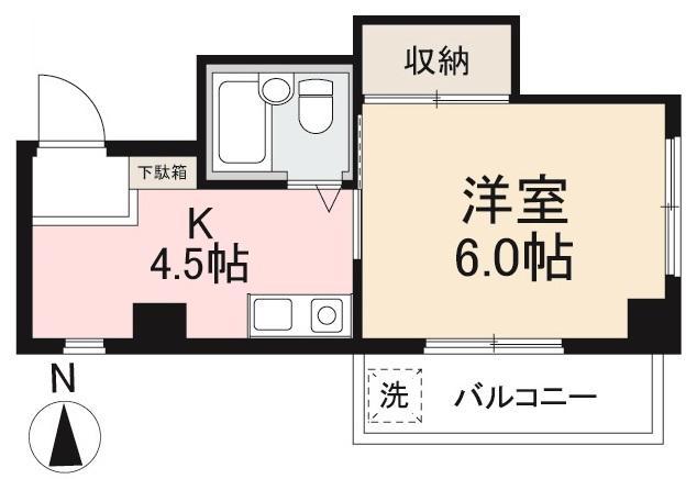 リベルテ二番丁(1K/3階)の間取り写真