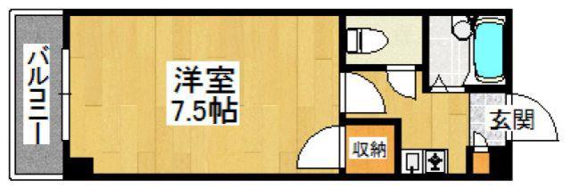 コーポチャンドラ(1K/2階)の間取り写真