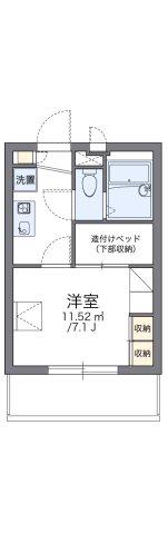 レオパレスクレメント(1K/3階)の間取り写真