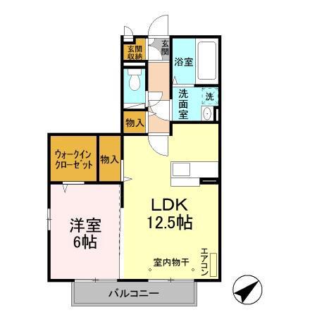 セレッソ(1LDK/1階)の間取り写真