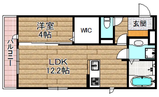 D-RESIDENCE南芥川町(1LDK/3階)の間取り写真