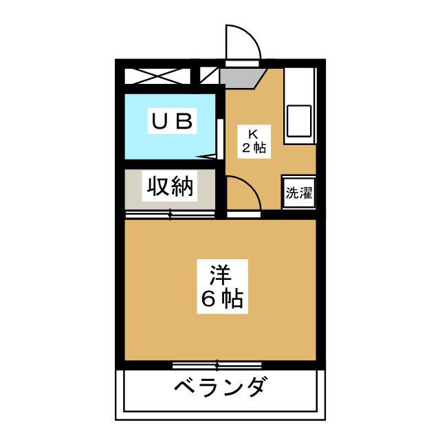 ガーデンパーク日野(1K/1階)の間取り写真