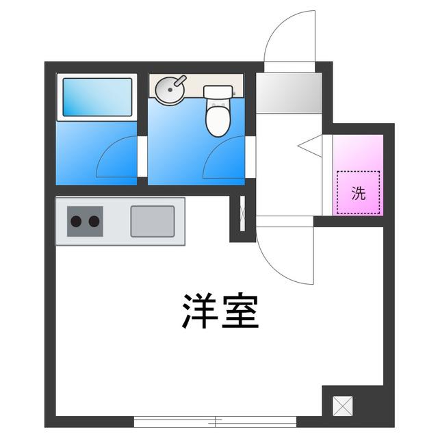 パラドール北加賀屋(ワンルーム/3階)の間取り写真
