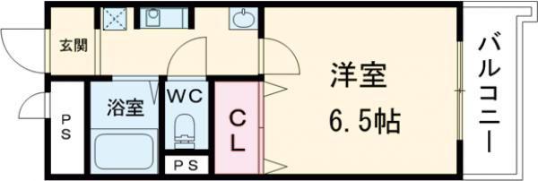 リトゥール澤(1K/5階)の間取り写真