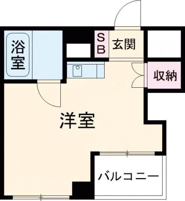 ロザブル熊谷(ワンルーム/4階)の間取り写真