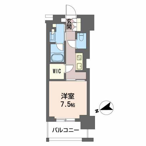 ザ・十日市プレイス(1K/5階)の間取り写真