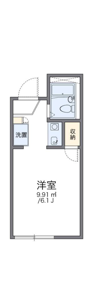 レオパレス千亀利(1K/1階)の間取り写真