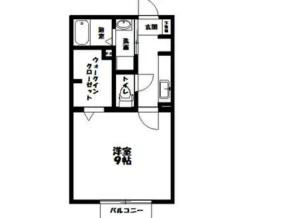 トラッフォード(1K/1階)の間取り写真