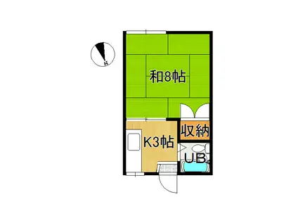 石川ハイツ(1K/1階)の間取り写真